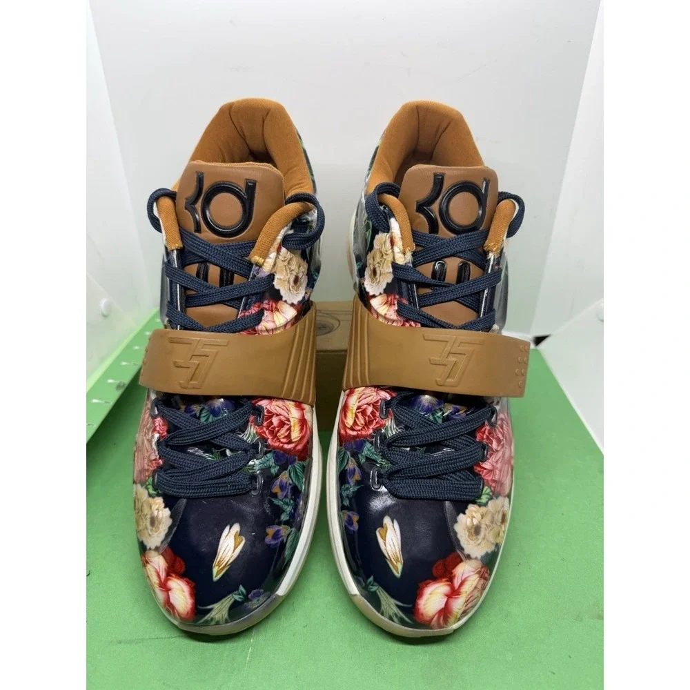 Nike KD 7 EXT Floral QS Midnight Navy Hazelnut 726438-400 Mens Size 11 Sneaker